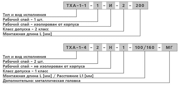 Расшифровка термопары ТХА-1 И ТХК-1 при заказе Расшифровка термопары ТХА-1 И ТХК-1 при заказе