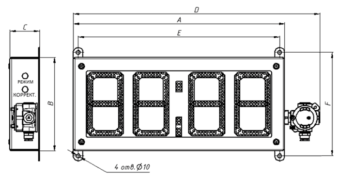 Габаритные размеры ПГС-ЧАСЫ (SA-INDICATOR/CLOCK) Габаритные размеры ПГС-ЧАСЫ (SA-INDICATOR/CLOCK)