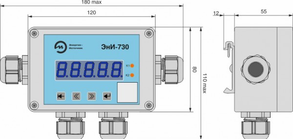 Габаритные размеры ЭнИ-730 Габаритные размеры ЭнИ-730